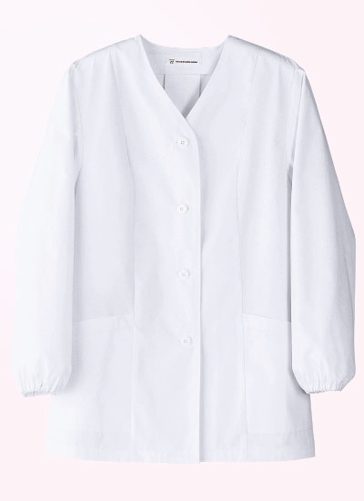 白衣コート/長袖/襟なし[女性用](35-AA0336) | 株式会社セブン