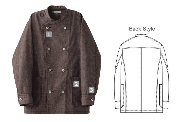 コックコート/長袖(35-BA1088)の商品詳細