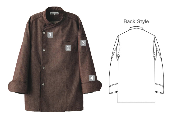 コックコート/長袖(35-BA1090)の商品詳細