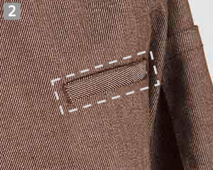 コックコート/長袖(35-BA1090)の商品詳細「左胸箱ポケット」