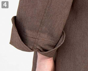 コックコート/長袖(35-BA1090)の商品詳細「折り返しの袖口」