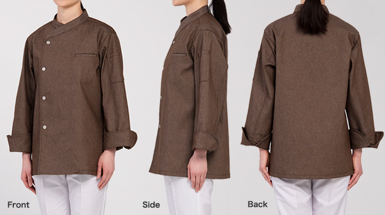 コックコート/長袖(35-BA1090)の着用画像