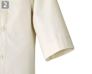 コックシャツのポイント②七分袖