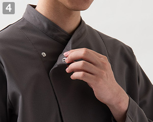 コート長袖(35-CA2147)の商品詳細「内掛けボタン」