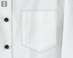七分袖シャツ(35-CH4427)の商品詳細「左胸ポケット」