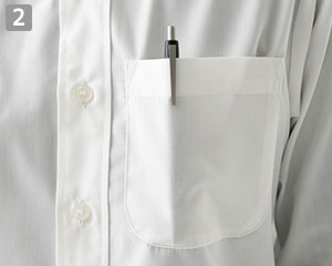 ボタンダウンシャツ/長袖(35-CH4453)の商品詳細「左胸ポケット」