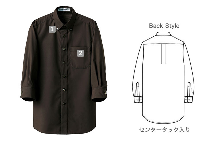 ボタンダウンシャツ/七分袖(35-CH4454)の商品詳細