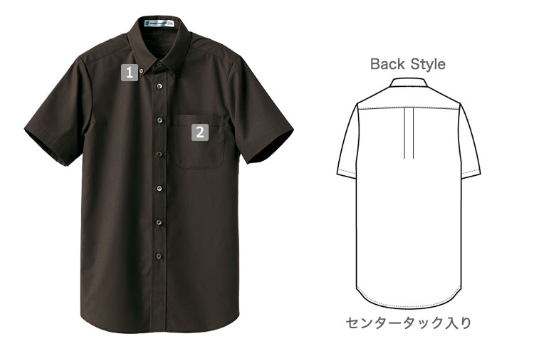 ボタンダウンシャツ/半袖(35-CH4455)の商品詳細