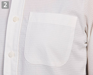 スタンドカラーシャツ/長袖(35-CH4466)の商品詳細「左胸ポケット」