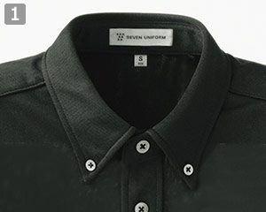 ボタンダウン七分袖ニットシャツ(35-CH4496)の商品詳細「ボタンダウンカラー」