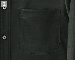 ボタンダウン七分袖ニットシャツ(35-CH4496)の商品詳細「左袖ポケット」