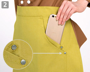 腰下エプロン(35-CT2353)の商品詳細「腰ポケット」
