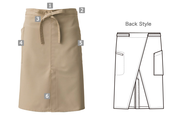 ミドルエプロン(35-CT2364)の詳細画像