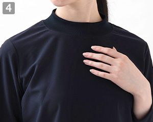 半袖ニットシャツ(35-CU1962)の商品詳細「モックネック」