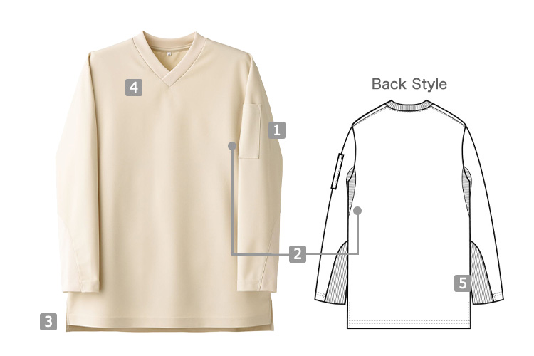 長袖ニットシャツ(35-CU1965)の商品詳細