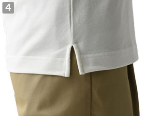 鹿の子ポロシャツ(35-CU2699)の商品詳細「裾スリット」