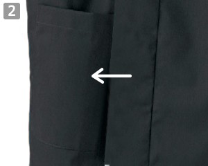 作務衣/上衣[男女兼用](35-EA3061)の商品詳細「右腰ポケット」