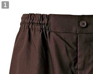 作務衣パンツ[男女兼用](35-EL3378)の商品詳細「脇ウエストゴムでラク!」