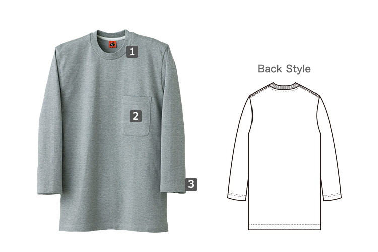 七分袖Tシャツ(35-QU7361)のおすすめポイント