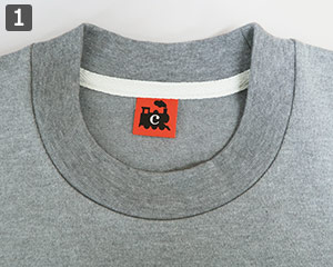 七分袖Tシャツのポイント①詰まった襟ぐり