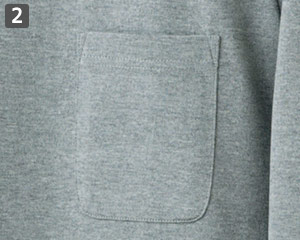 七分袖Tシャツのポイント②ポケット付き