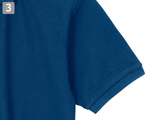 スタンダードポロシャツのポイント③袖口リブ仕様