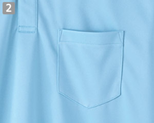 ドライボタンダウン長袖ポロシャツ(41-00314ABL)の商品詳細「左胸ポケット付き」