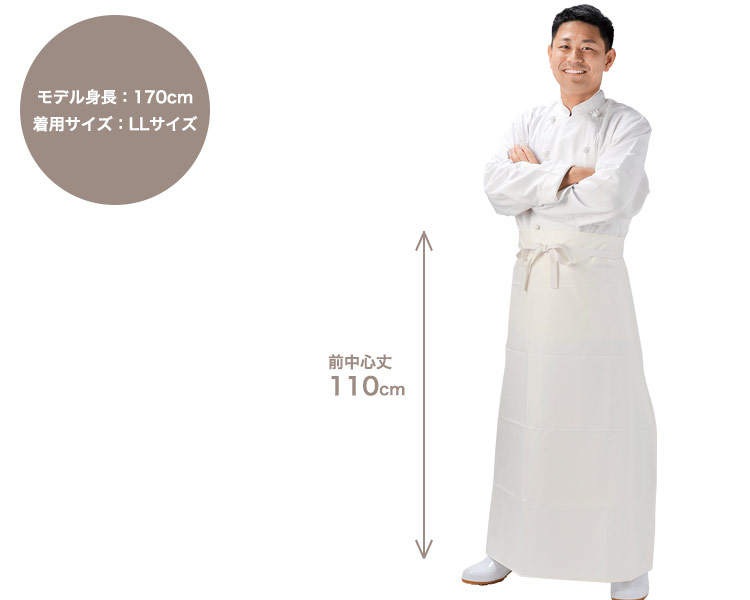 NBR耐油ゴム腰下エプロンの着用画像