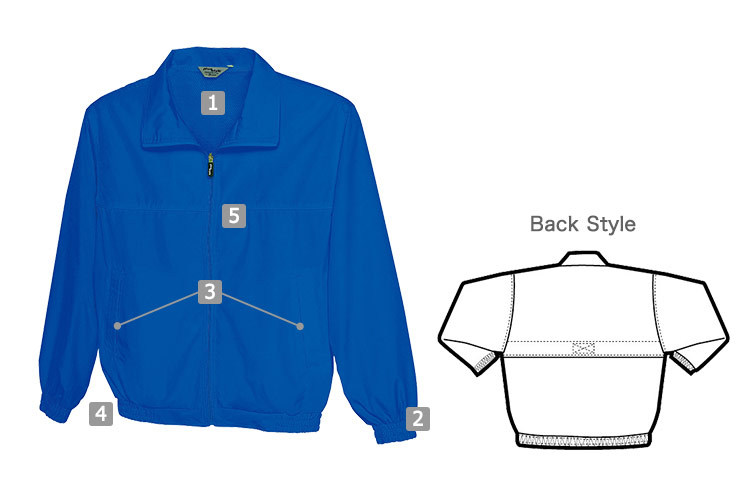 アイトスの裏メッシュブルゾン(61-2663)の商品詳細