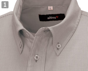 半袖ボタンダウンシャツ(61-50402)の商品詳細「ボタンダウンの襟元」