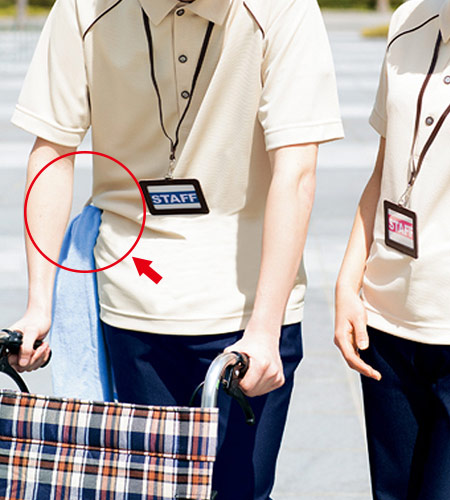 タオルがかけられるライトループ