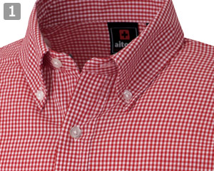 半袖ボタンダウンシャツ(61-7825)の商品詳細「ボタンダウンの襟元」