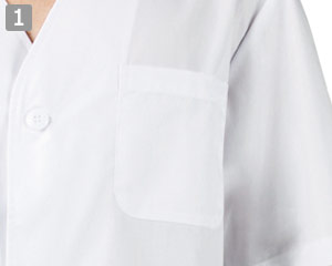 白衣/半袖(71-1-612)の商品詳細「左胸ポケット付き」