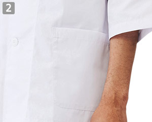 白衣/七分袖(71-1-617)の商品詳細「両脇ポケット」