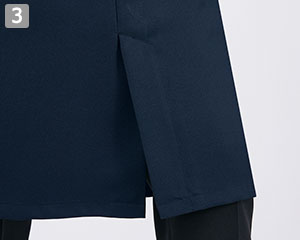 胸当てエプロン[男女兼用](71-5-880)の商品詳細「フロントスリット」