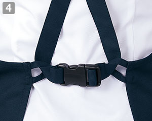 胸当てエプロン[男女兼用](71-5-880)の商品詳細「ワンタッチ装着バックル」