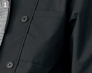 左胸ポケット付き