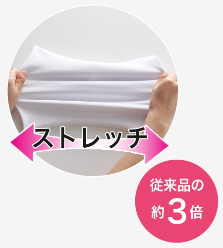 従来の約3倍のストレッチ性