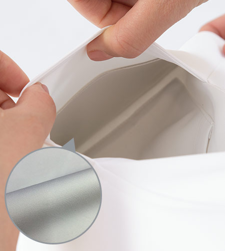 ペンのインク染み防止生地のイメージ図