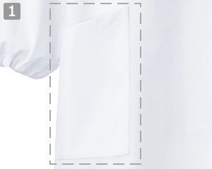 割烹着(71-74-401)の商品詳細「両脇ポケット」