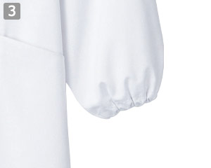 割烹着(71-74-401)の商品詳細・u袖口の絞り」