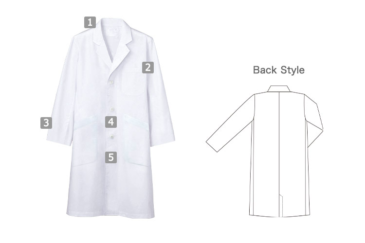 長袖白衣(71-81-491)の商品詳細