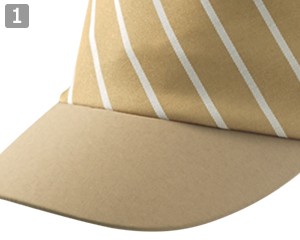 ストライプのキャップ(71-9-1311)の商品詳細「ストライプ×無地」