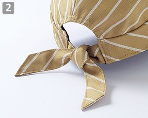 ストライプのキャップ(71-9-1311)の商品詳細「バックスタイル」