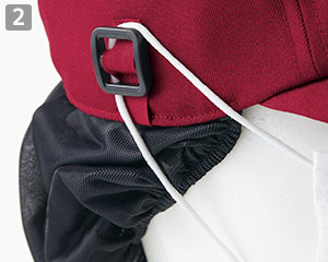 キャップたれ付[男女兼用](71-9-1370)の商品詳細「マスク掛け」