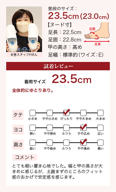 スタッフ着用コメント