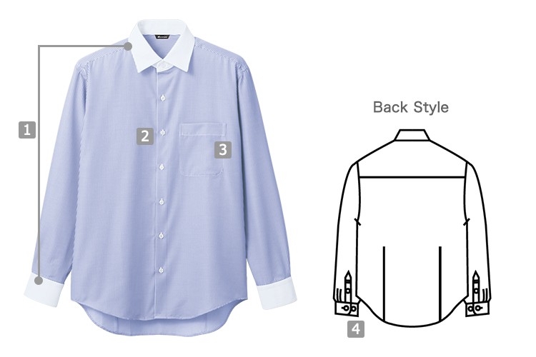 ストライプの長袖シャツ(71-bv2571)の商品詳細