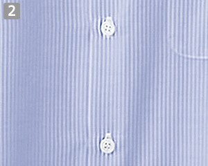 ストライプの長袖シャツ(71-bv2571)の商品詳細「白のボタン」