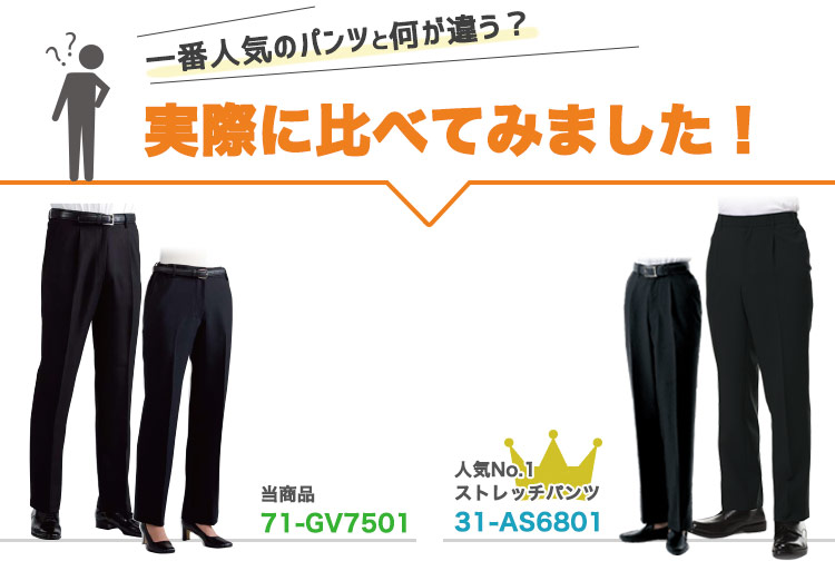 71-GV7501と31-AS6801の比較画像