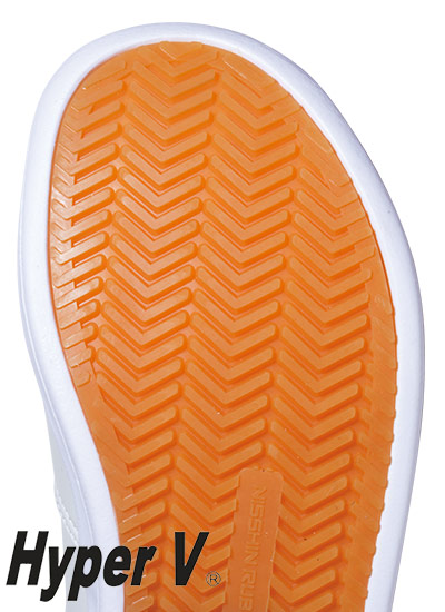 ハイパーVソールは、滑りにくさが従来の2.5倍!